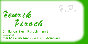 henrik piroch business card